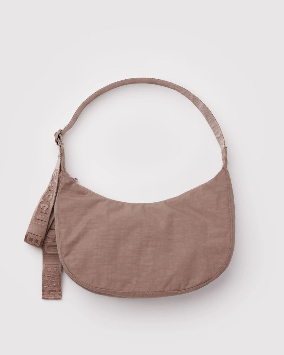 Medium Nylon Crescent Bag - Toasted Almond - Hello World Modern Mercantile