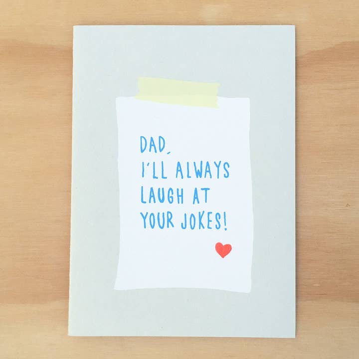 Screen Printed Father's Day Greeting Card