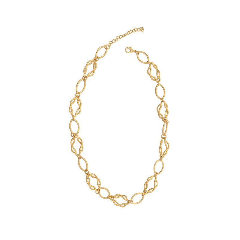 Matte Intertwined Knot Chain Necklace - Hello World Modern Mercantile