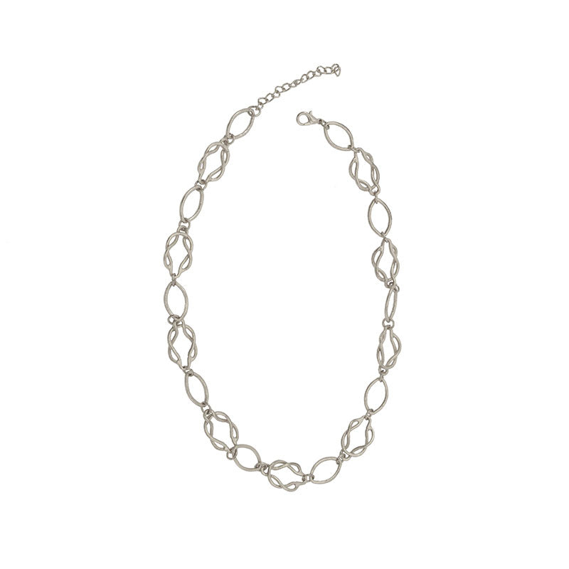 Matte Intertwined Knot Chain Necklace - Hello World Modern Mercantile