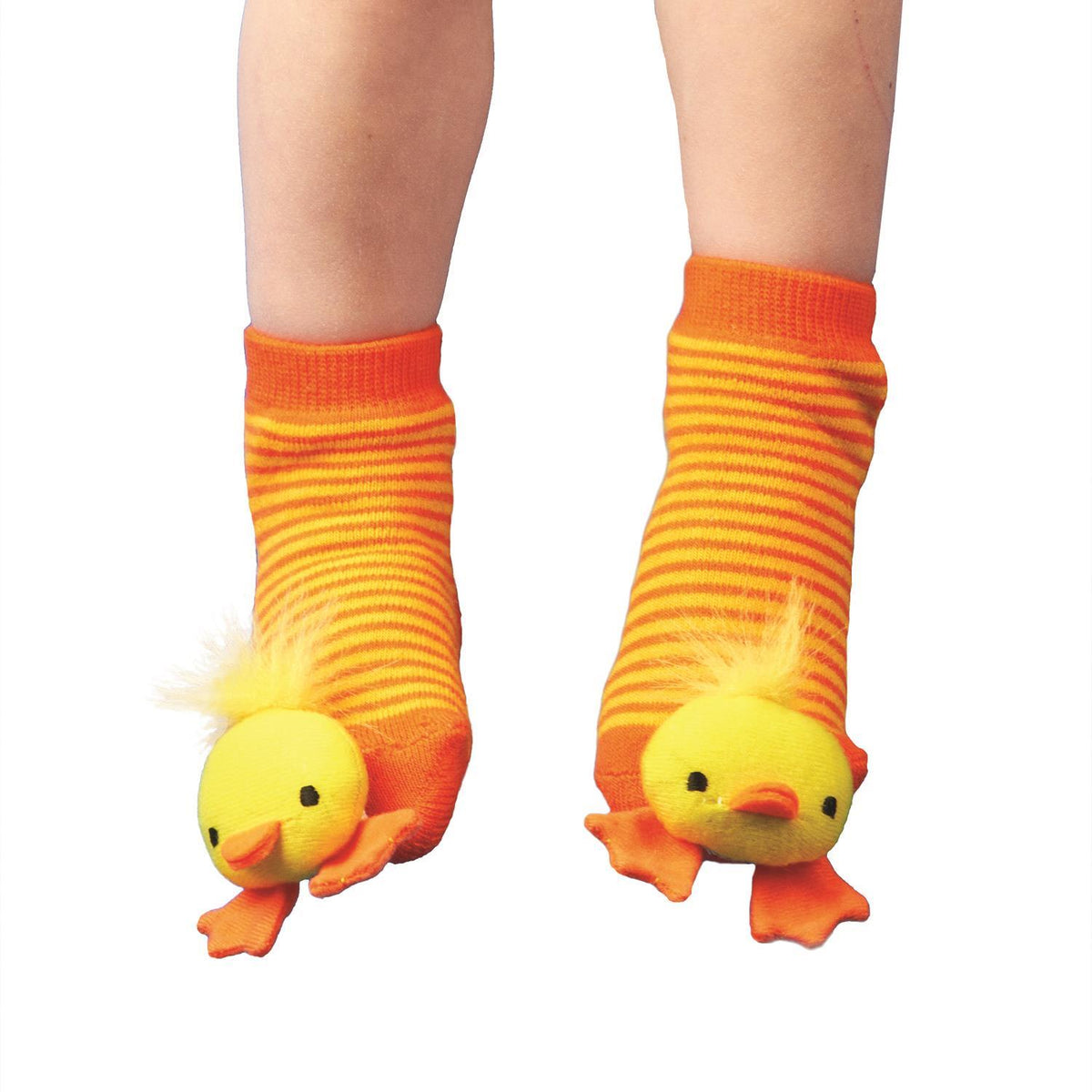 Animal Plush Baby Rattle Footsie Socks - Hello World Modern Mercantile