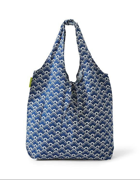 Indigo Inspired Cotton Market Tote Bag - Hello World Modern Mercantile