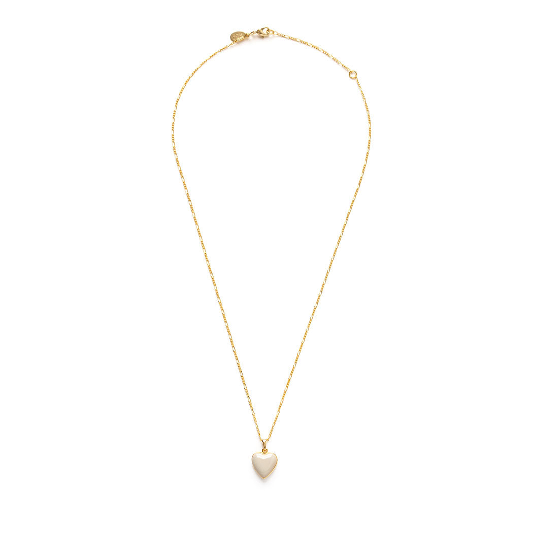 Color Enamel Heart Locket 14K Gold Plated Necklace - Hello World Modern Mercantile
