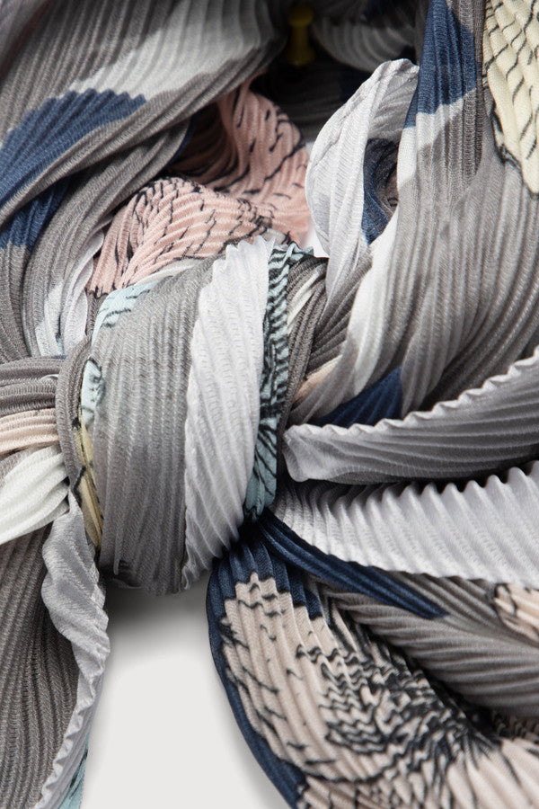 Springtime Floral Pleated Scarf