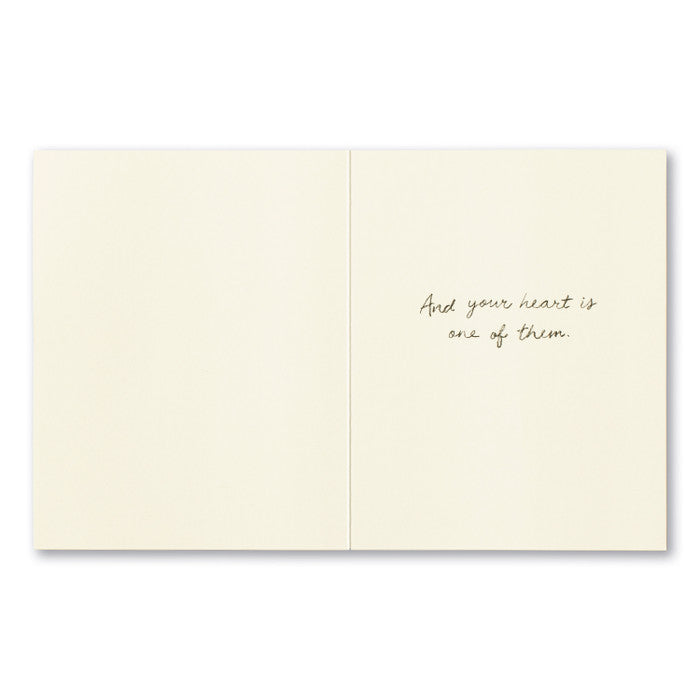 Thank You Greeting Card - There are Good Places in this World. Interior Message: And your heart is one of them.