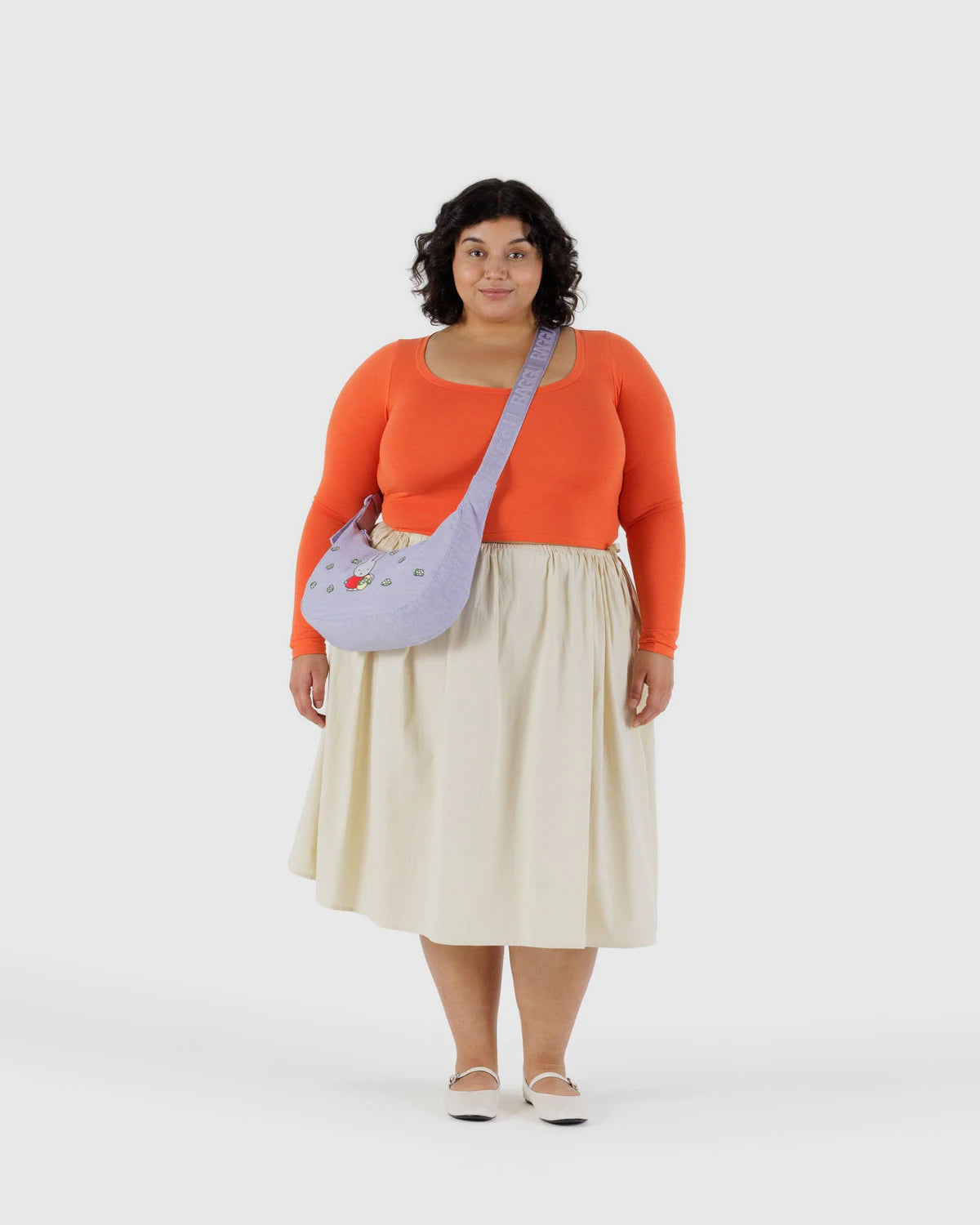 Medium Nylon Crescent Bag - Embroidered Miffy - Hello World Modern Mercantile