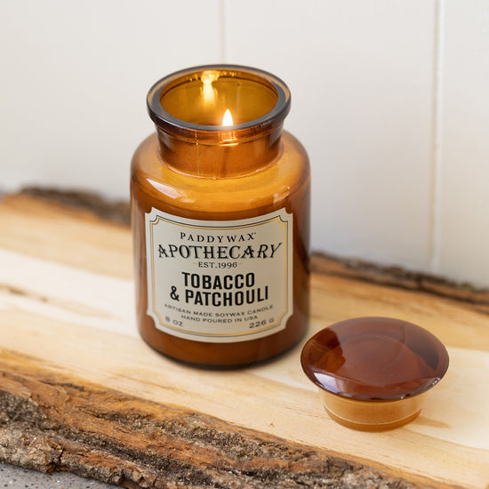 Apothecary Jar 8 oz Soy Candle - Tobacco + Patchouli Lifestyle
