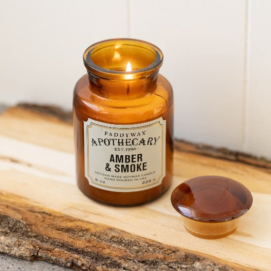 Apothecary Jar 8 oz Soy Candle - Amber + Smoke Lifestyle