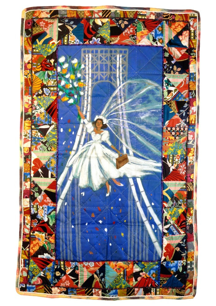 Faith Ringgold Boxed Notecard Assortment Interior Style 3 - Woman Flying with Bouquet, 1988
