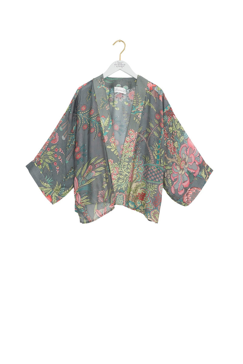Boho Garden Grey Kimono