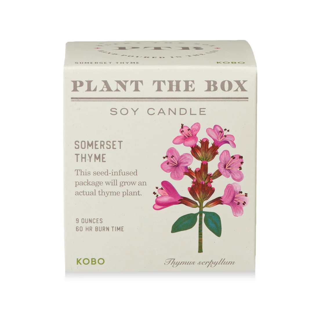 Somerset Thyme - Pure Soy Candle Plantable Box