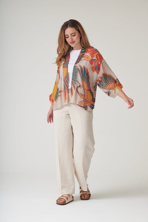 Crane Stone Kimono