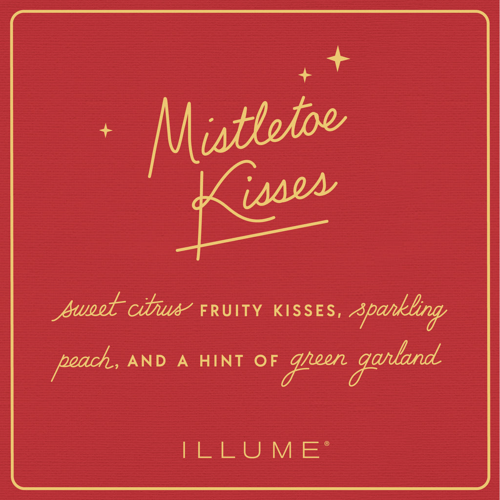 Memories of Mistletoe Kisses Iridescent Striped 9.3 oz Christmas Soy Candle