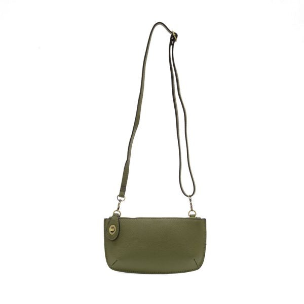 Vegan Leather Mini Crossbody Clutch - Olive Grove