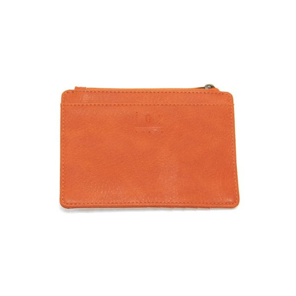 Vegan Leather Penny Mini Travel Wallet - Clementine