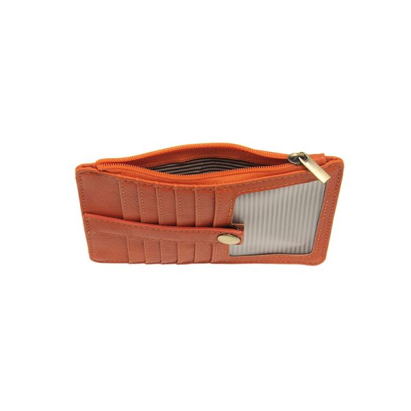 Vegan Leather Penny Mini Travel Wallet - Clementine