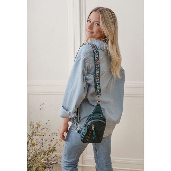 Vegan Leather Skyler Sling Bag - Dark Teal