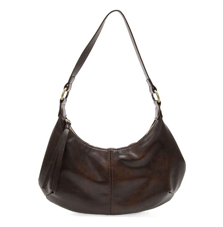 Vegan Leather Giselle Small Hobo Bag - Mocha