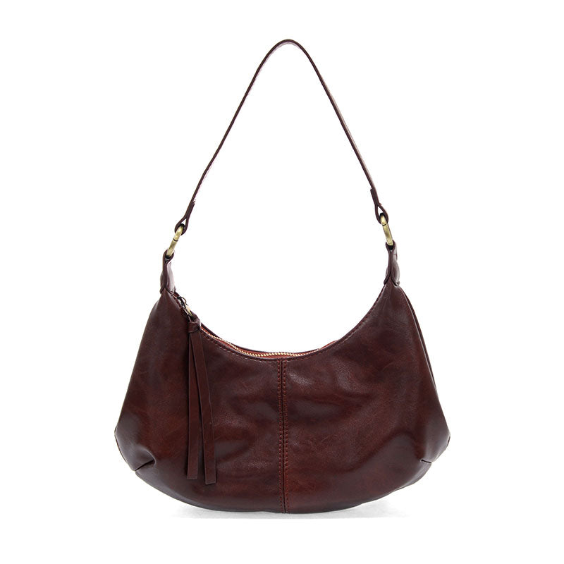 Vegan Leather Giselle Small Hobo Bag - Maroon