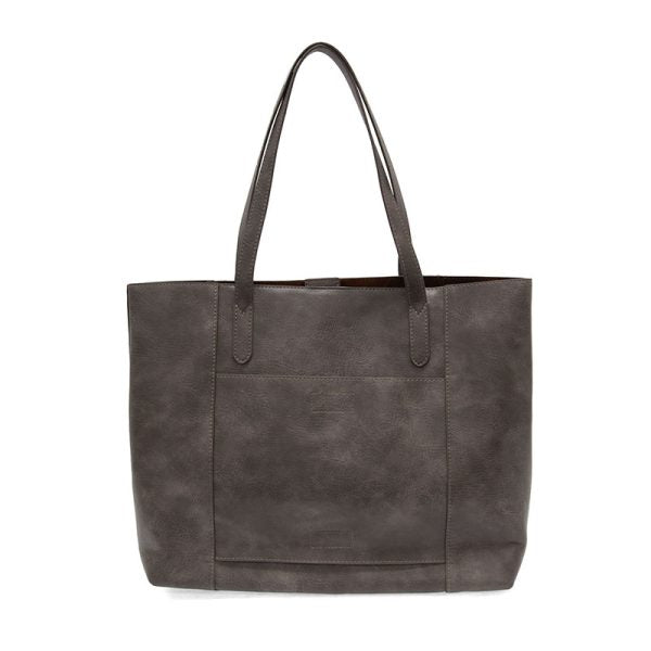 Vegan Leather Laptop Sondra Commuter Tote Bag - Taupe