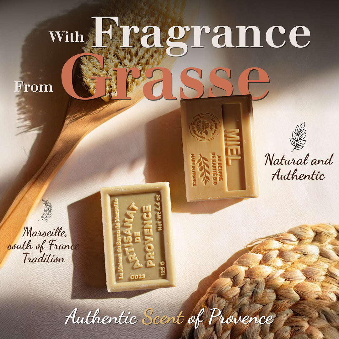 Exfoliating Soap Bar with Crushed Lavender and Organic Shea Butter - 4.4 oz