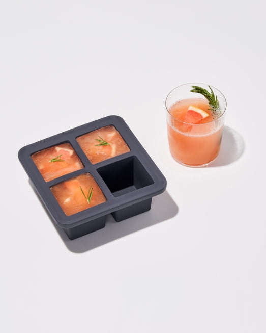 Peak Extra Large Silicone Ice Cube Tray - Charcoal Lifestyle