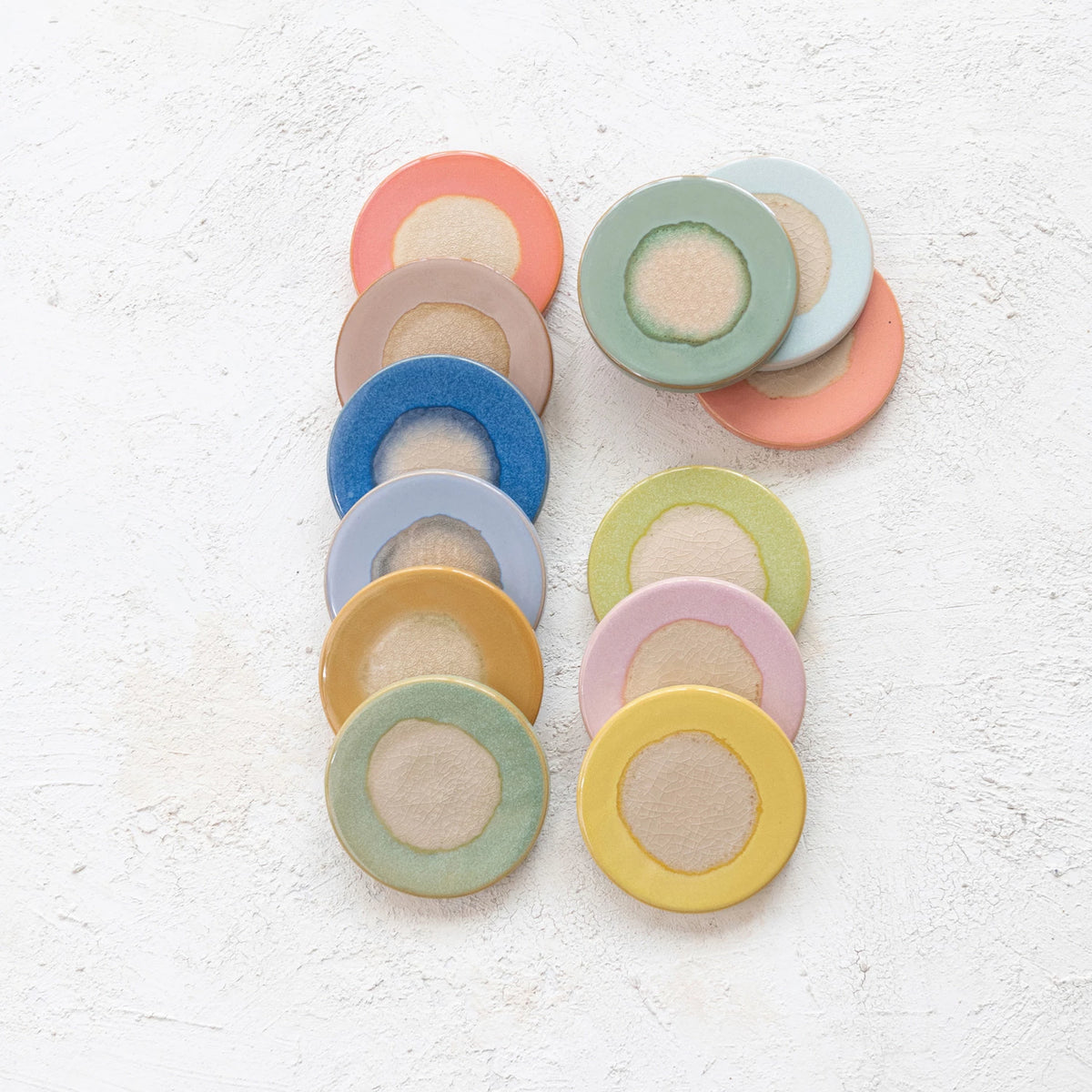Pastel Stoneware Agate Inspired Trivet Coaster - Hello World Modern Mercantile