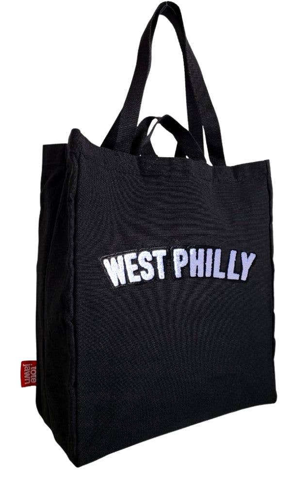 West Philly Embroidered Black Tote Bag