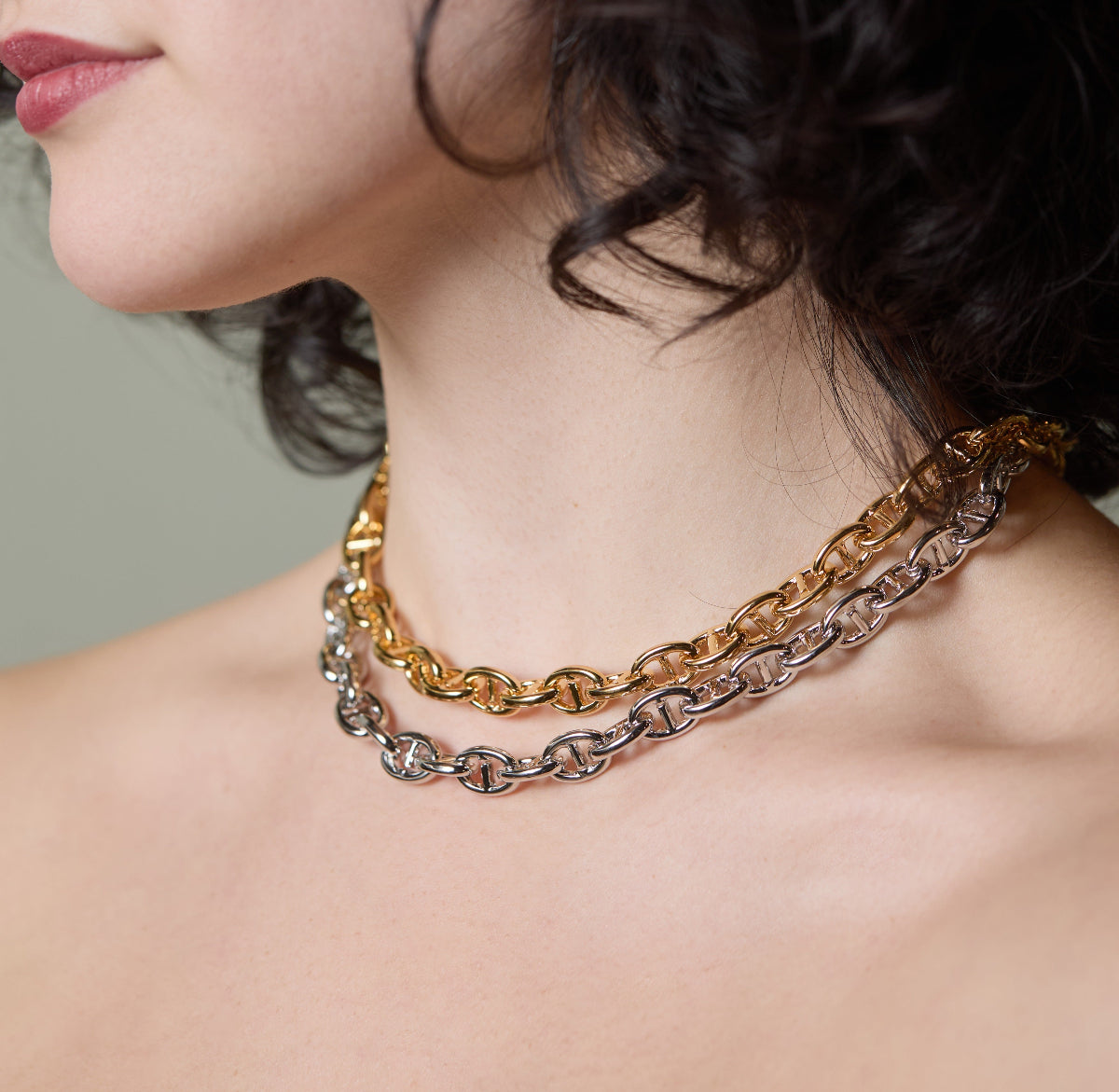 Mariner Chain Link Short Chunky Necklace