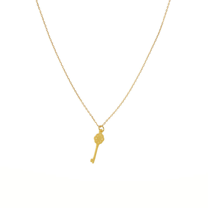 Dainty Key Charm Necklace