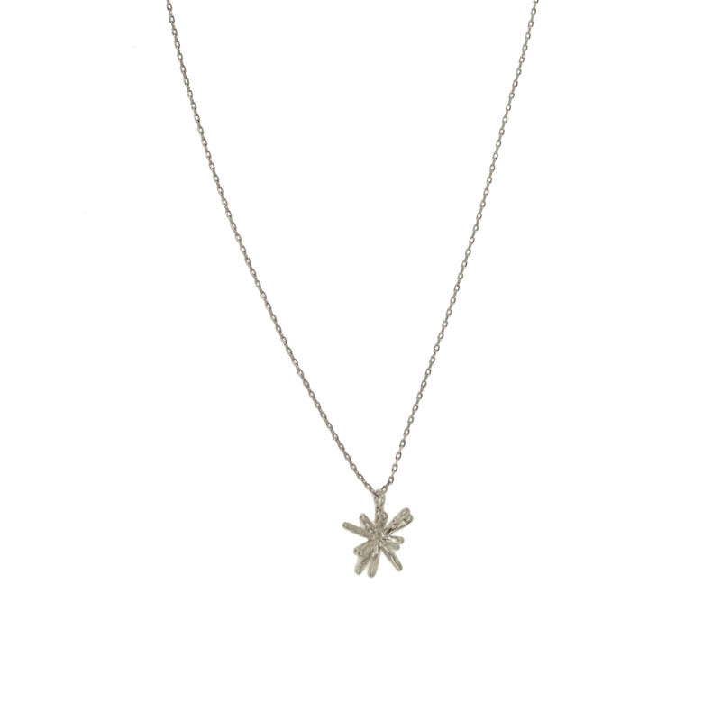 Silver Starburst Charm Necklace