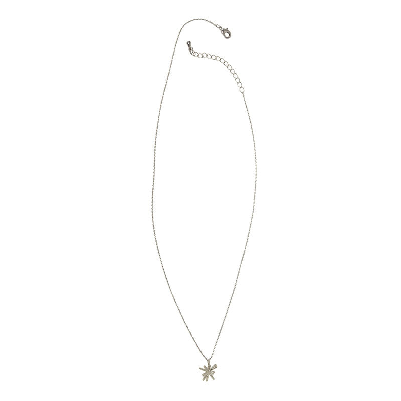 Silver Starburst Charm Necklace