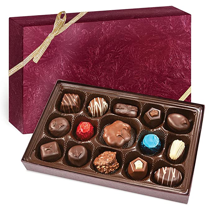Milk & Dark Chocolate in Floral Gift Box - Hello World Modern Mercantile