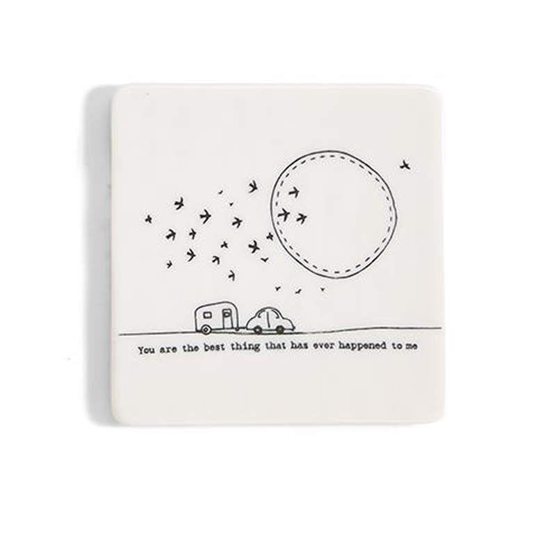 Sweet Sentimental Sayings Porcelain Coaster - Love/Family/Friendship - Hello World Modern Mercantile