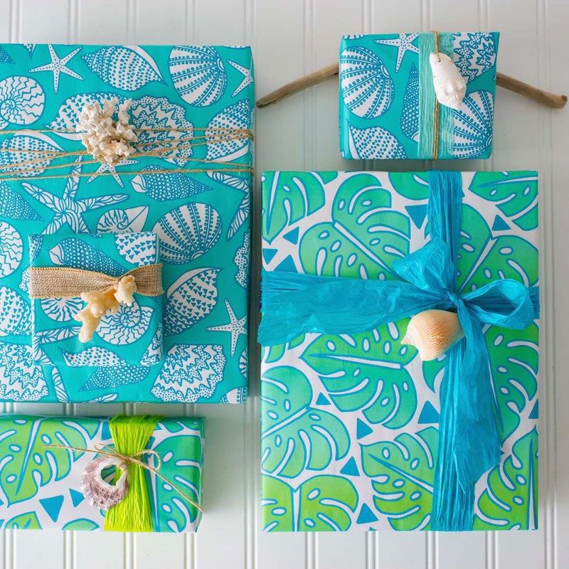Wrappily Eco Friendly Gift Wrap Paper Ribbon - Turquoise Blue