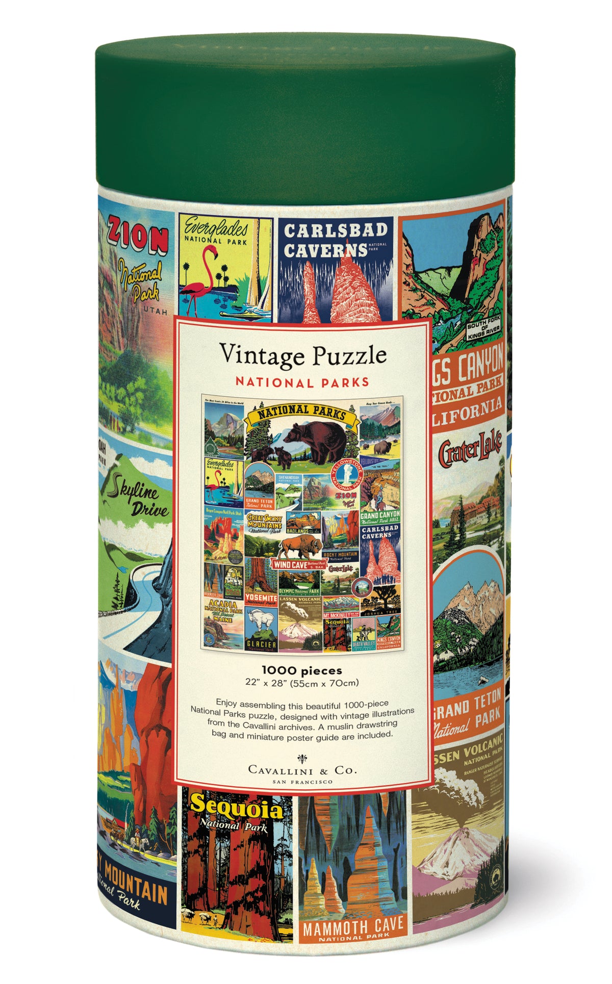 1000-Piece Vintage-Style Puzzle – National Parks - Hello World Modern Mercantile