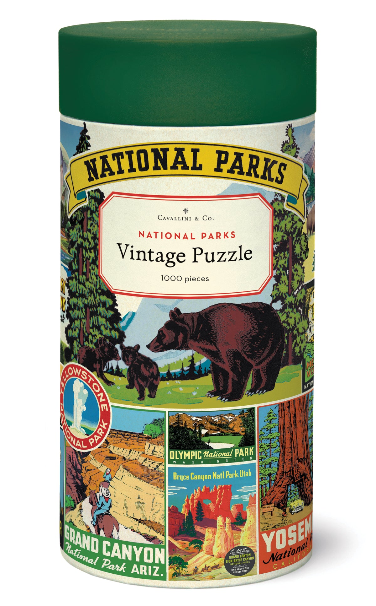 1000-Piece Vintage-Style Puzzle – National Parks - Hello World Modern Mercantile