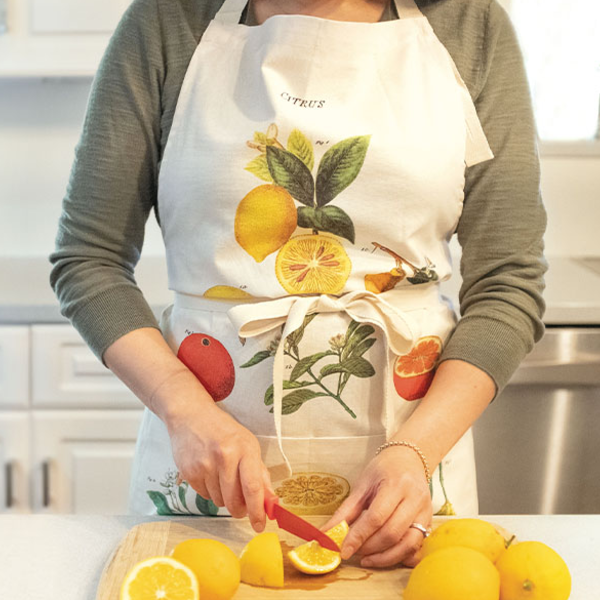 Vintage-Style Apron -Citrus