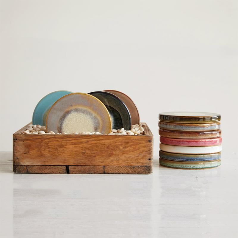 Stoneware Agate Trivet Coaster Lifestyle