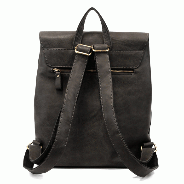 Black - Vegan Leather Colette Backpack