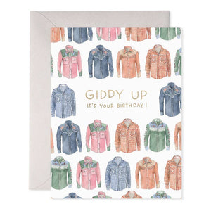 Giddy Up It's Your Birthday Western Theme Birthday Card