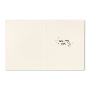 New Home Greeting Card - Love is a Place. Interior Message: Welcome Home!