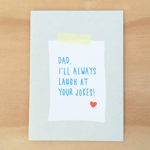 Screen Printed Father's Day Greeting Card