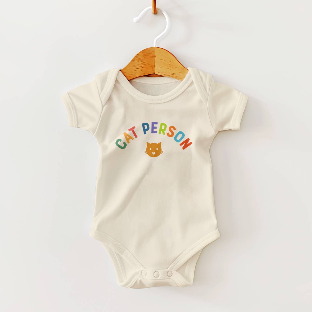 Cat Person Printed Cotton Baby Onesie – Funny Pet Lover Gift for Babies