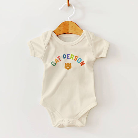 Cat Person Printed Cotton Baby Onesie – Funny Pet Lover Gift for Babies