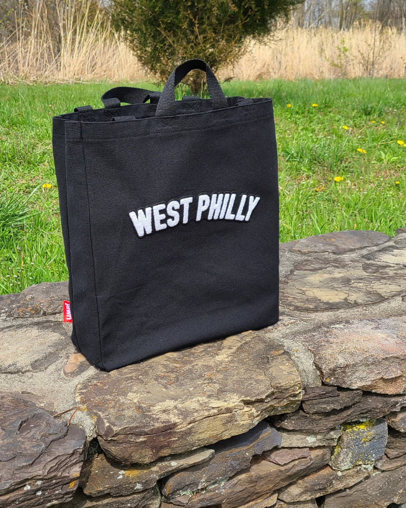 West Philly Embroidered Black Tote Bag
