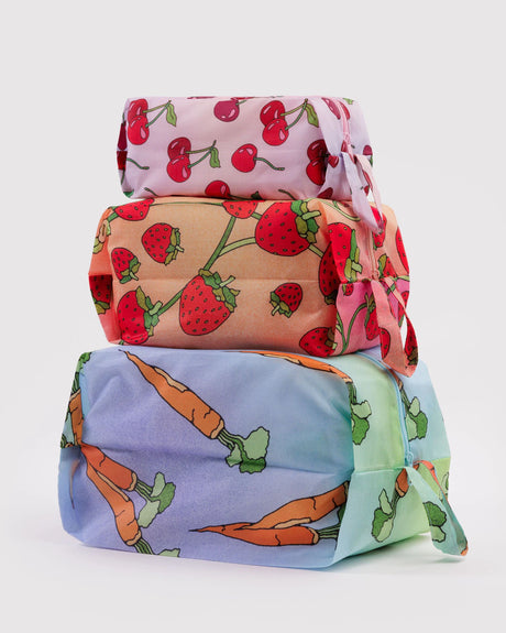 3D Zip Packing Set - Carrots & Berries - Hello World Modern Mercantile