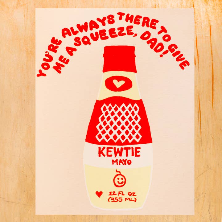 Screen Printed Father's Day Greeting Card