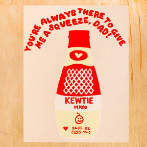 Screen Printed Father's Day Greeting Card