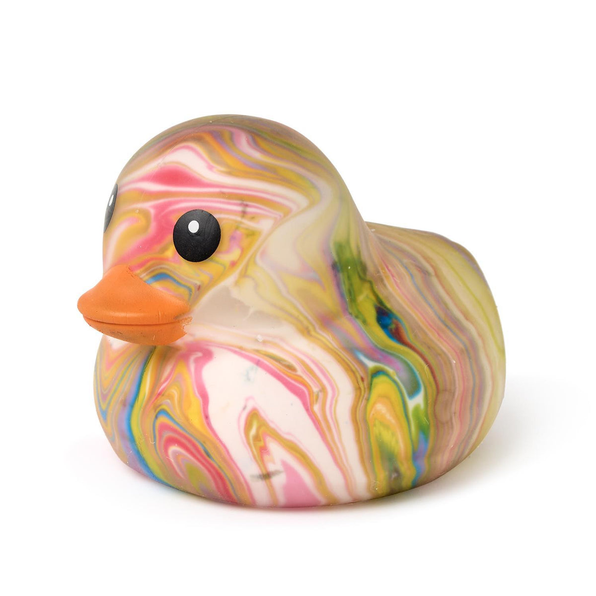 Jumbo Squish Rainbow Marbled Rubber Duck - Hello World Modern Mercantile